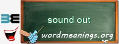 WordMeaning blackboard for sound out